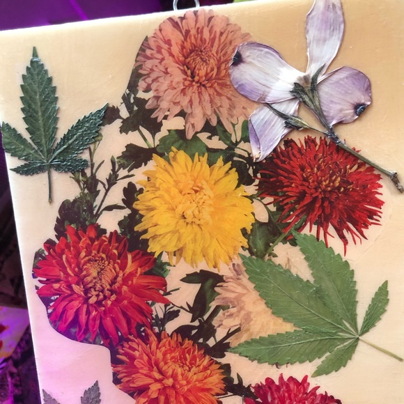 Vintage Handmade Botanical Butterfly Collage - Picture 2 of 4